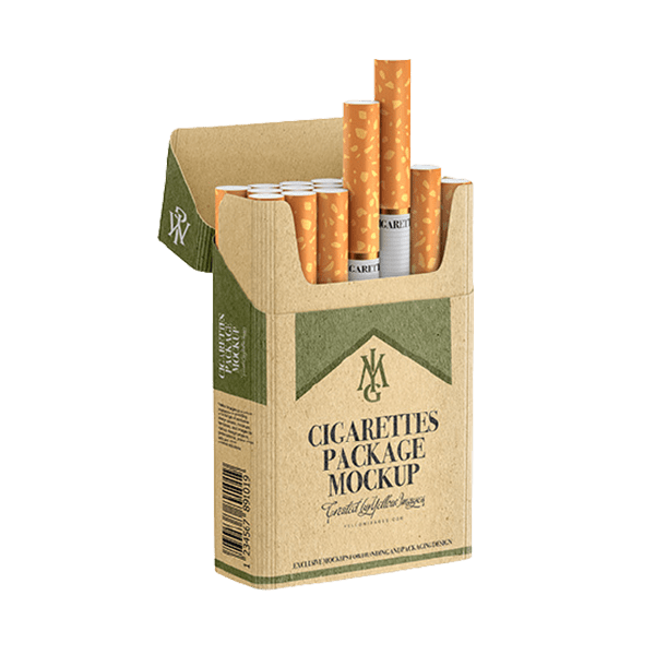 Commerce de boîtes à cigarettes en carton