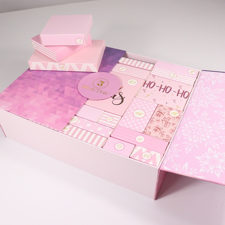 Boîte Calendrier de l'Avent Cosmétique Rose