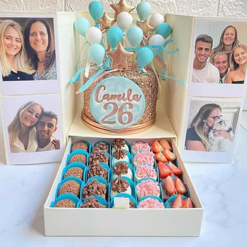 emballage de boîte à gâteaux avec tiroir