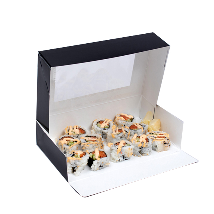 boîtes d'emballage de sushi avec fenêtre